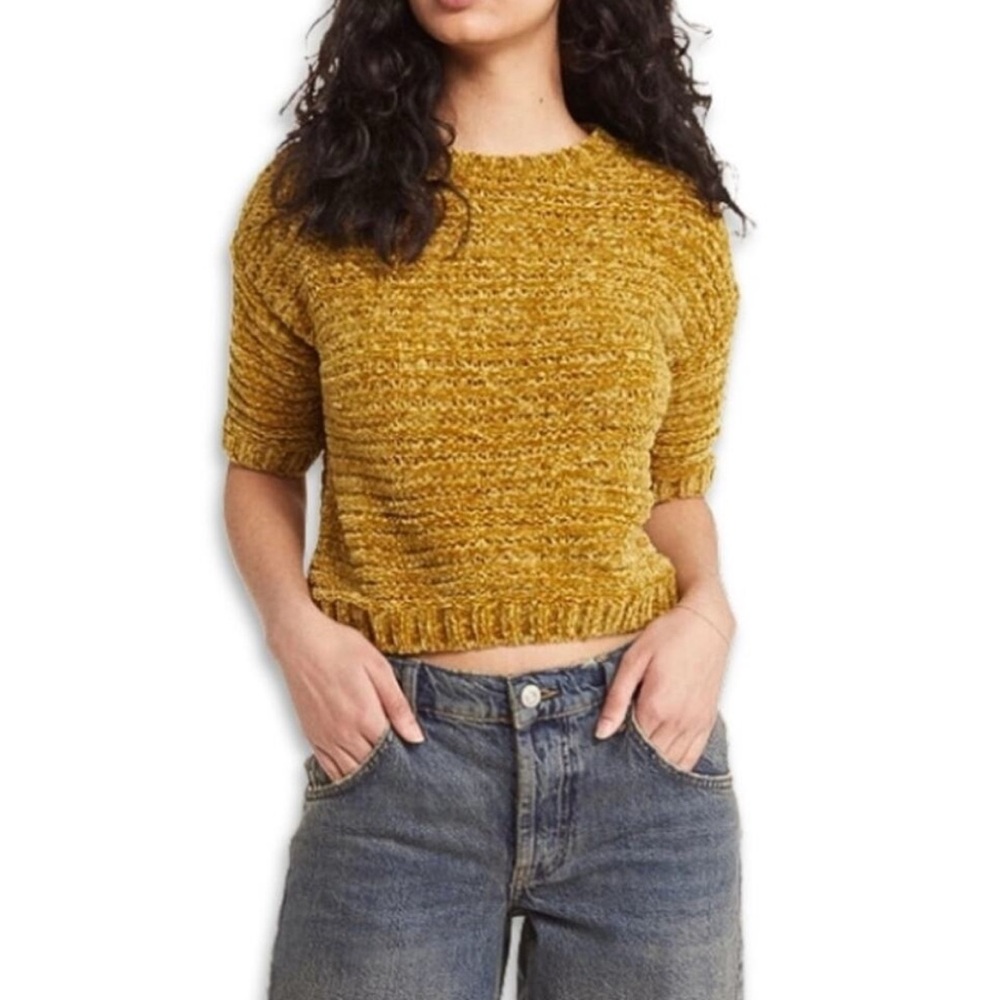 Open Edit Chenille Woven Sweater